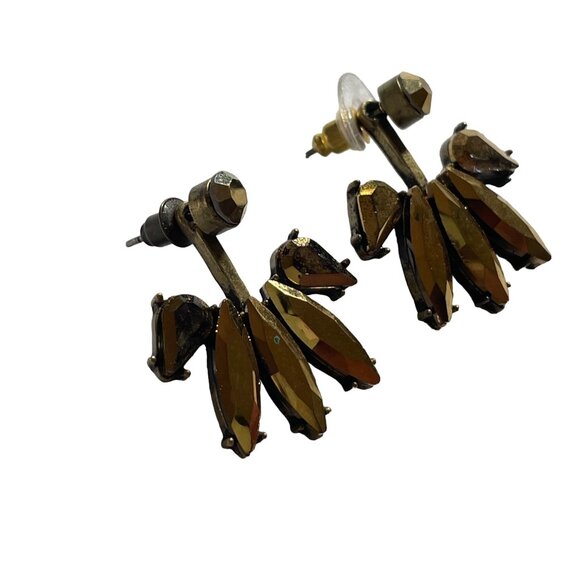 Paparazzi Brass Ear Jacket Earrings Pierced Ear Post Backing u - Picture 3 of 5